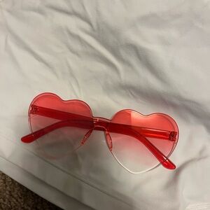 Heart-Shaped Red Sunglasses